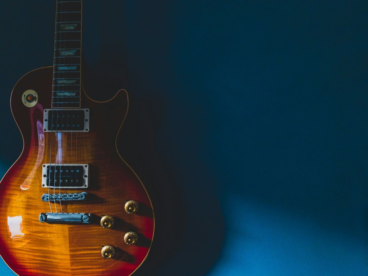 Cherry sunburst custom electric guitar